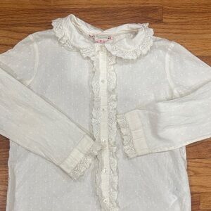 Bonpoint off white Lace girl Blouse